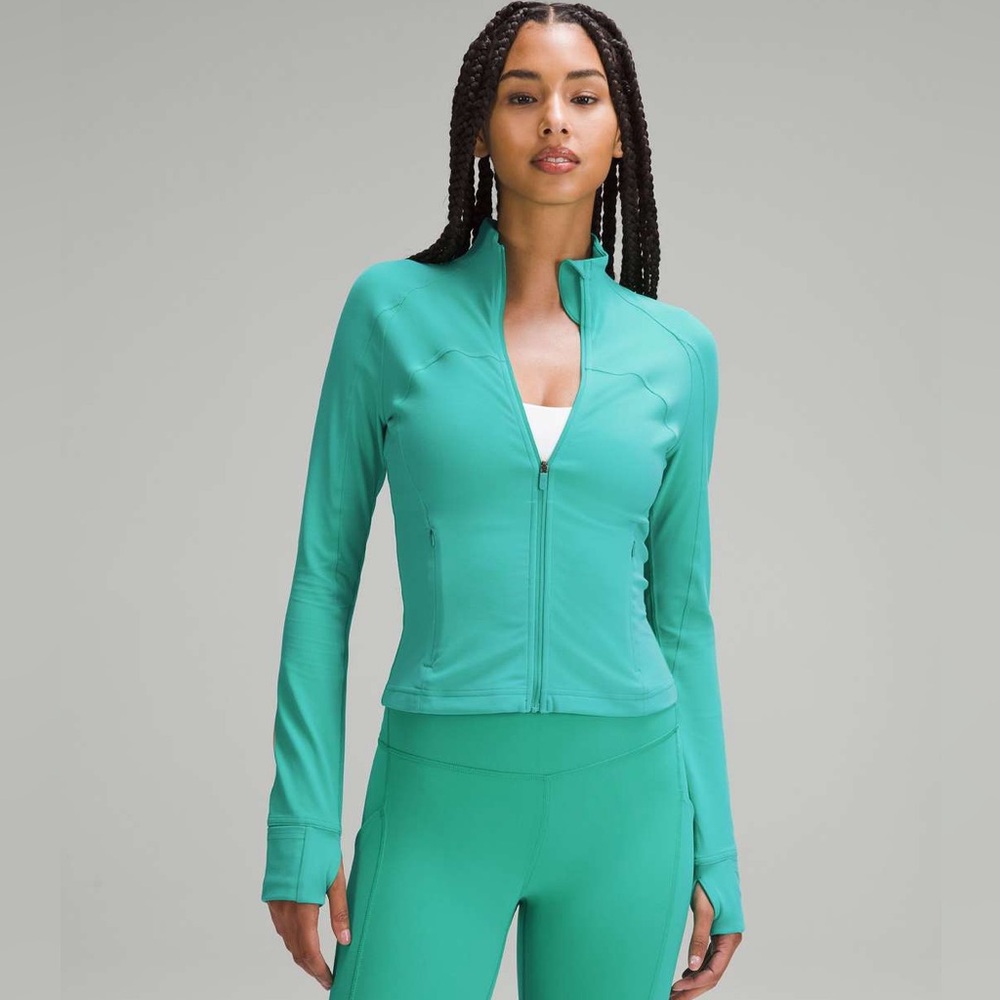 Lululemon Nulu Cropped Define Jacket Sz 12 Kelly Green